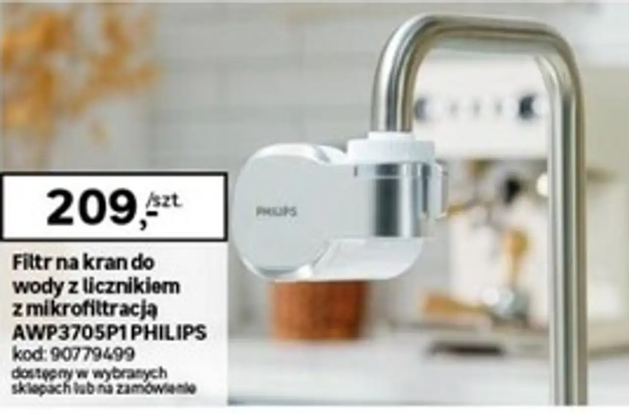 Filtr na kran do wody z licznikiem z mikrofiltracją AWP3705P1 PHILIPS