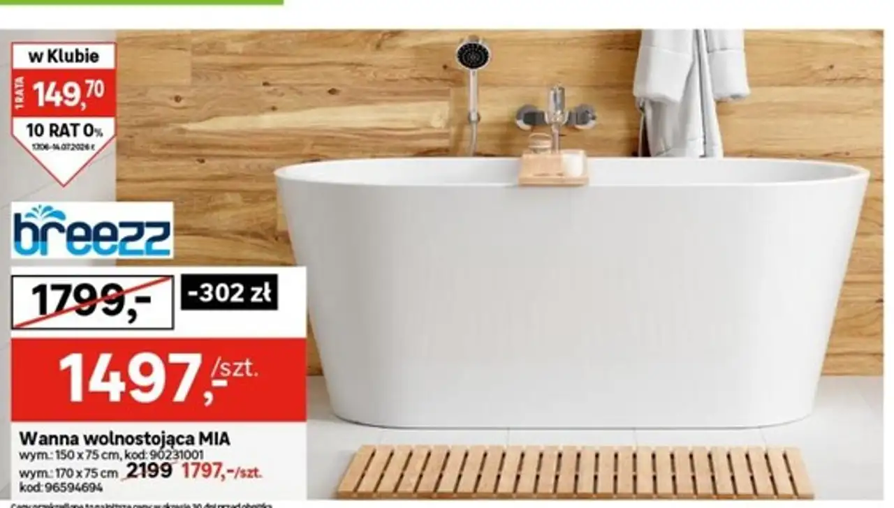 Breezz Wanna wolnostojąca MIA