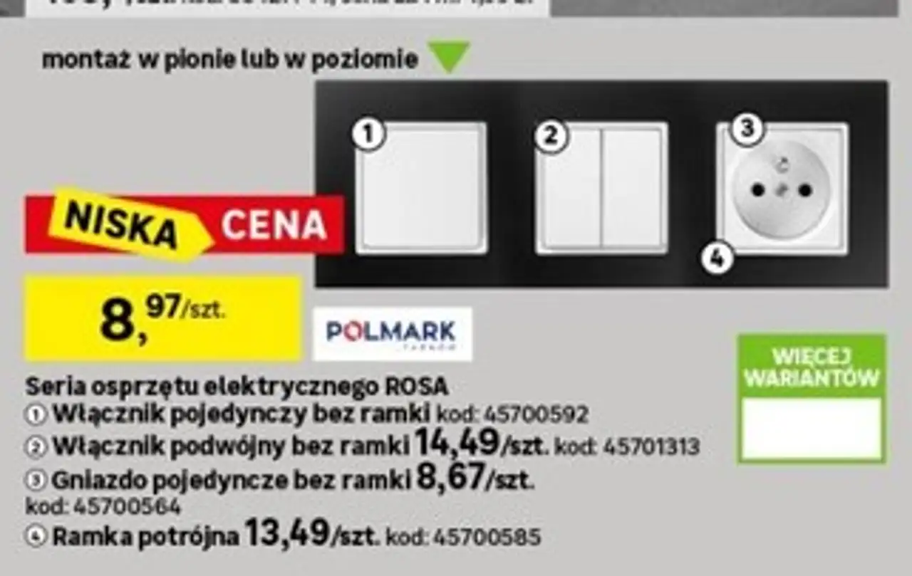 Seria osprzętu elektrycznego ROSA