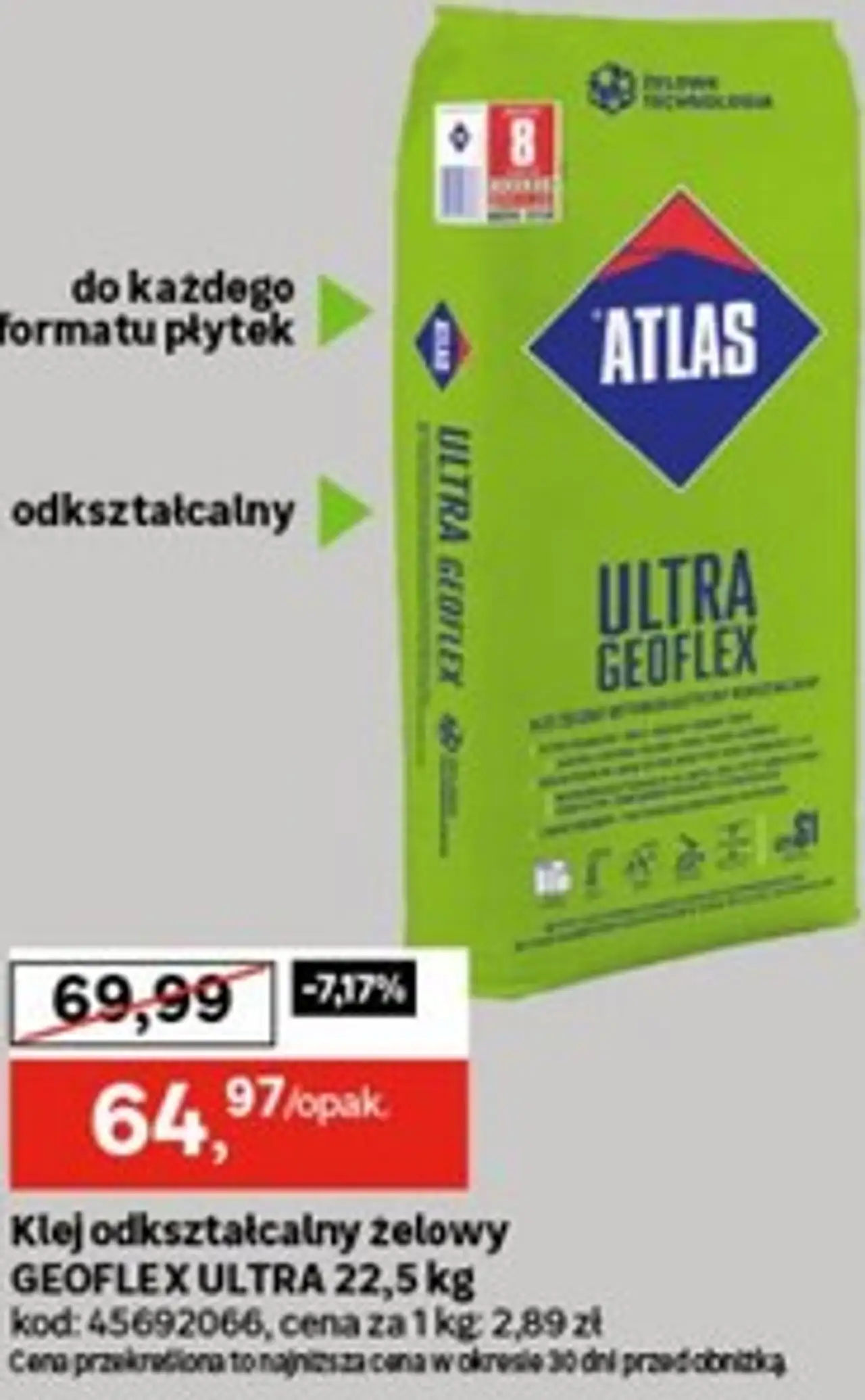 Klej odkształcalny żelowy GEOFLEX ULTRA 22,5 kg