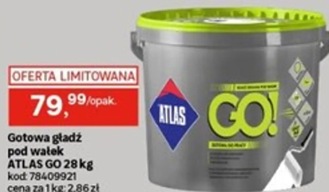 ATLAS GO! Gotowa gładź pod wałek 28 kg