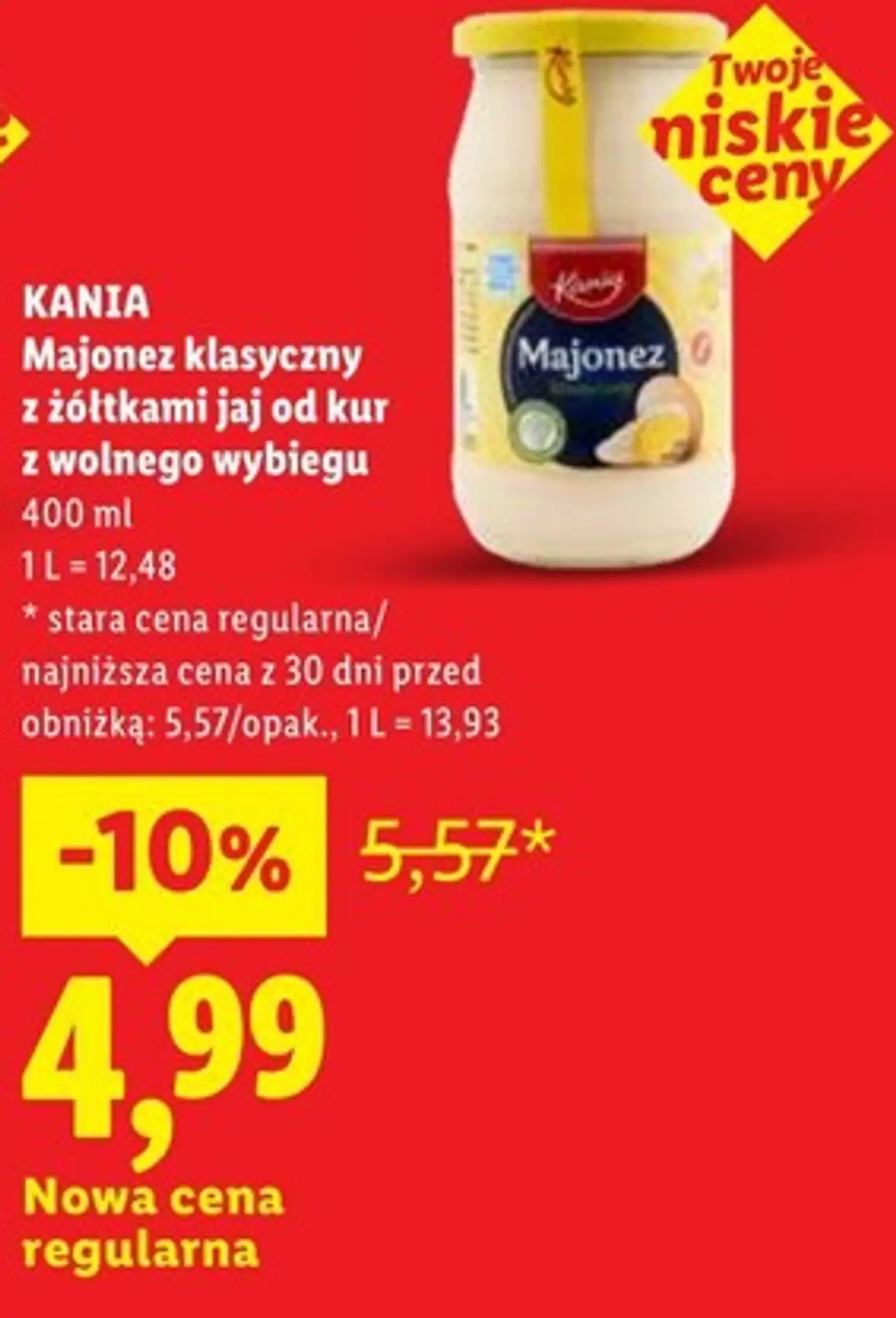 KANIA Majonez klasyczny z żółtkami jaj od kur z wolnego wybiegu