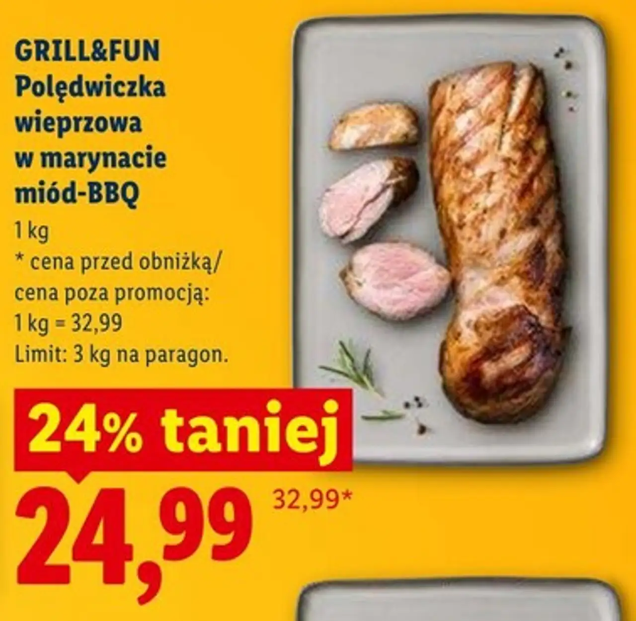 GRILL&FUN Polędwiczka wieprzowa w marynacie miód-BBQ