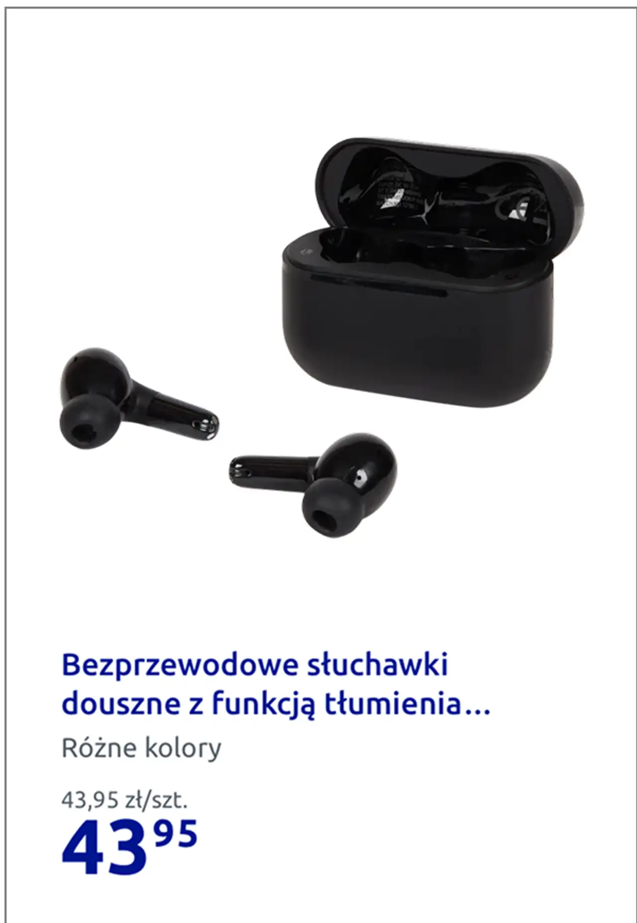 Bezprzewodowe słuchawki douszne z funkcją tłumienia...