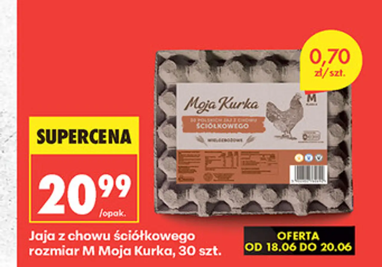 Moja Kurka Jaja z chowu ściółkowego rozmiar M