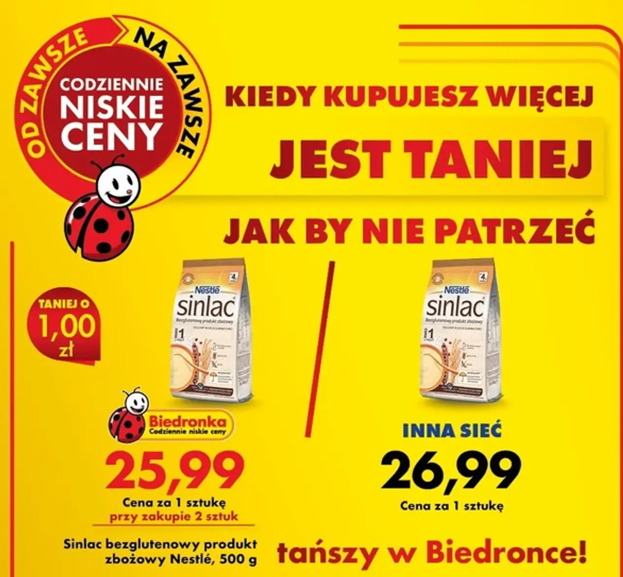 Sinlac bezglutenowy produkt zbożowy Nestlé