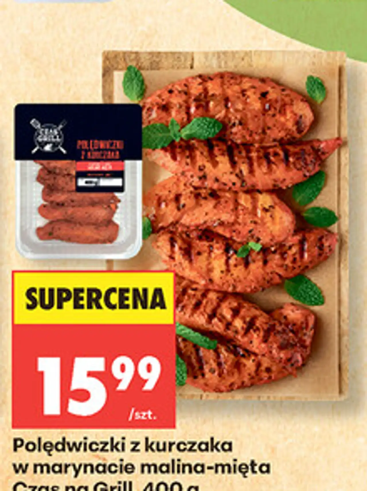 Polędwiczki z kurczaka w marynacie malina-mięta Czas na Grill