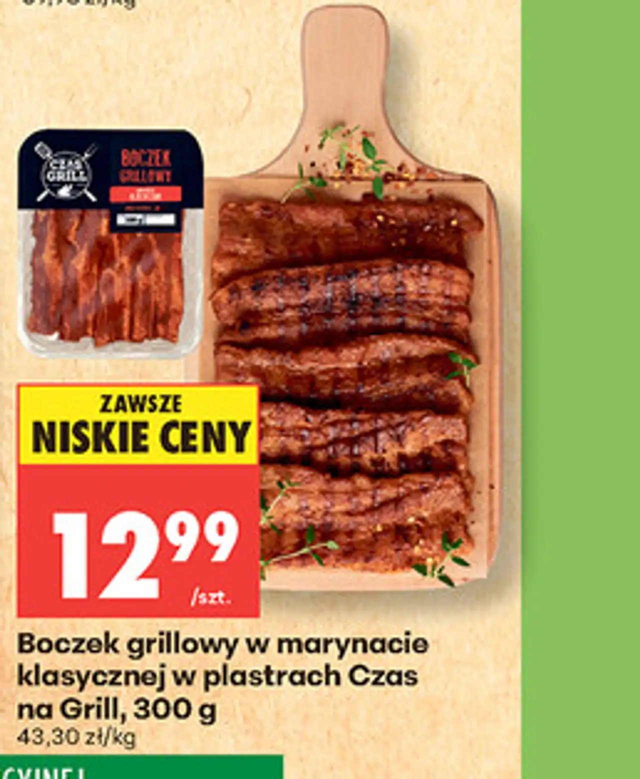 Boczek grillowy w marynacie klasycznej w plastrach Czas na Grill