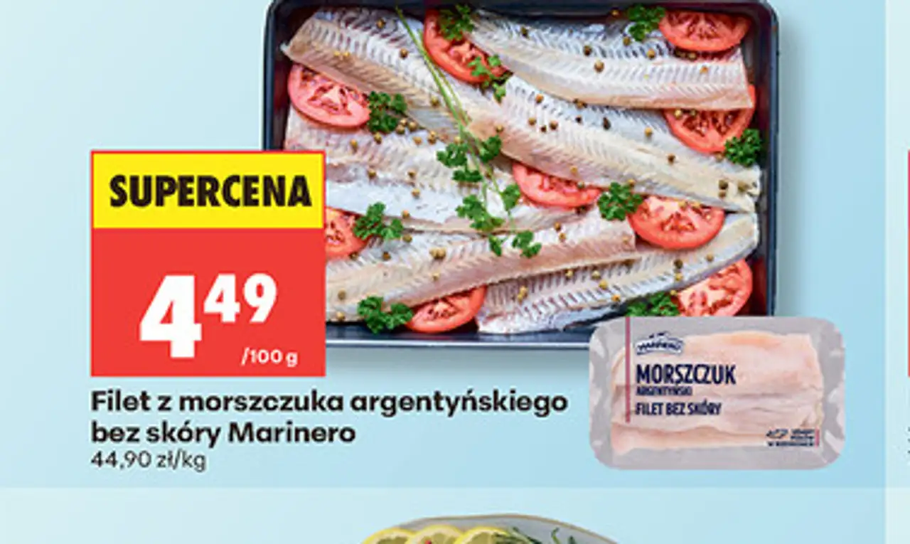 Filet z morszczuka argentyńskiego bez skóry Marinero