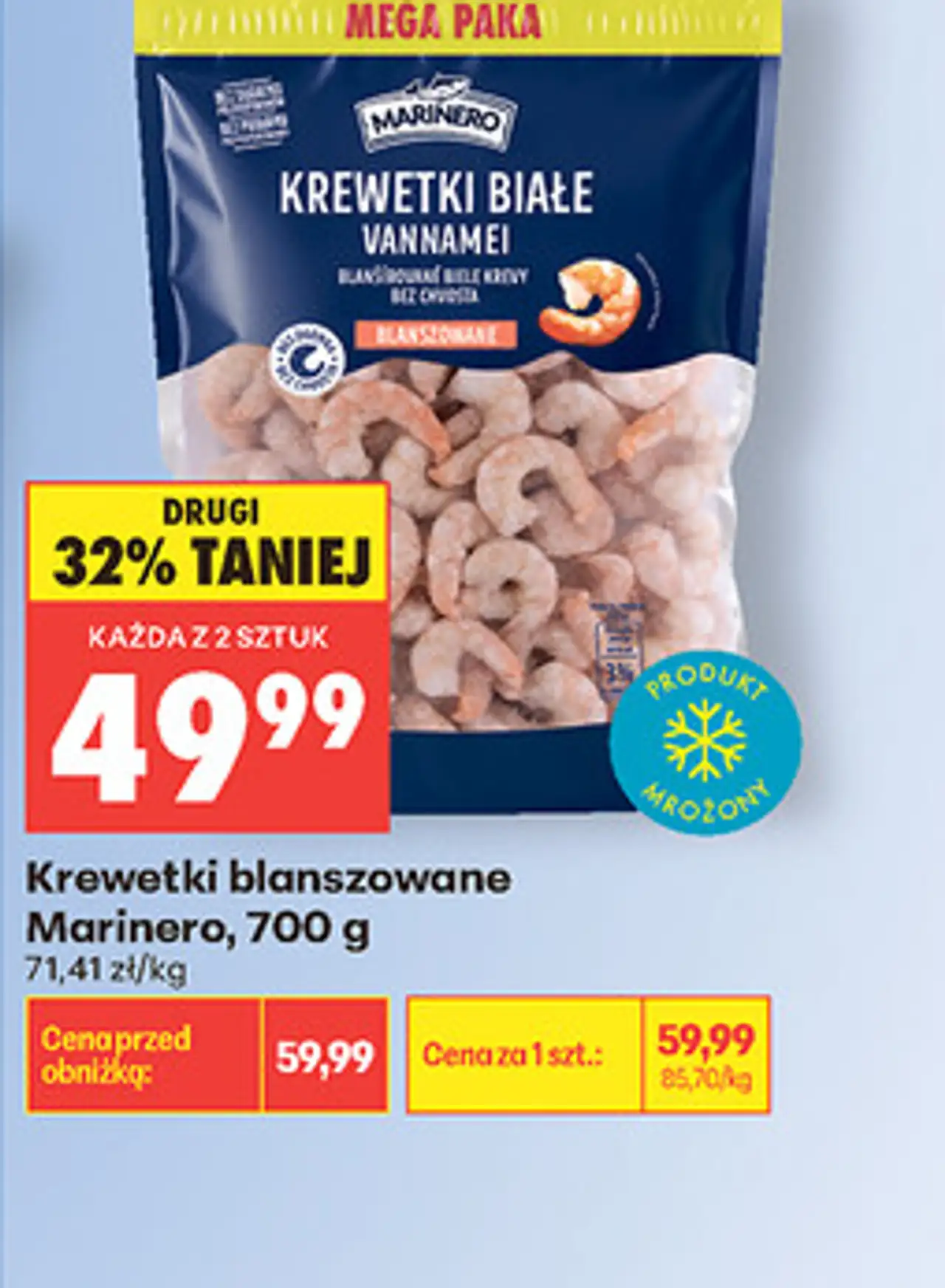 Krewetki blanszowane Marinero, 700 g