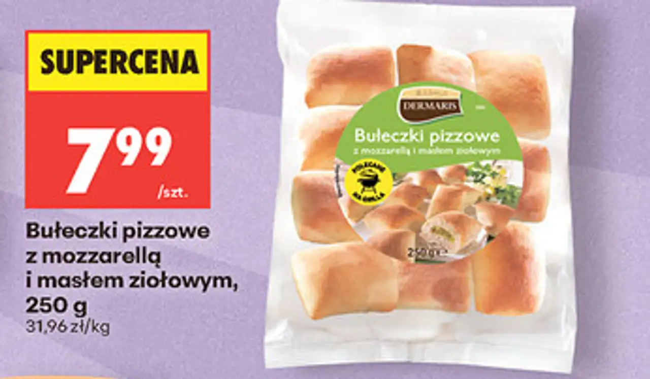 Bułeczki pizzowe z mozzarellą i masłem ziołowym Dermaris
