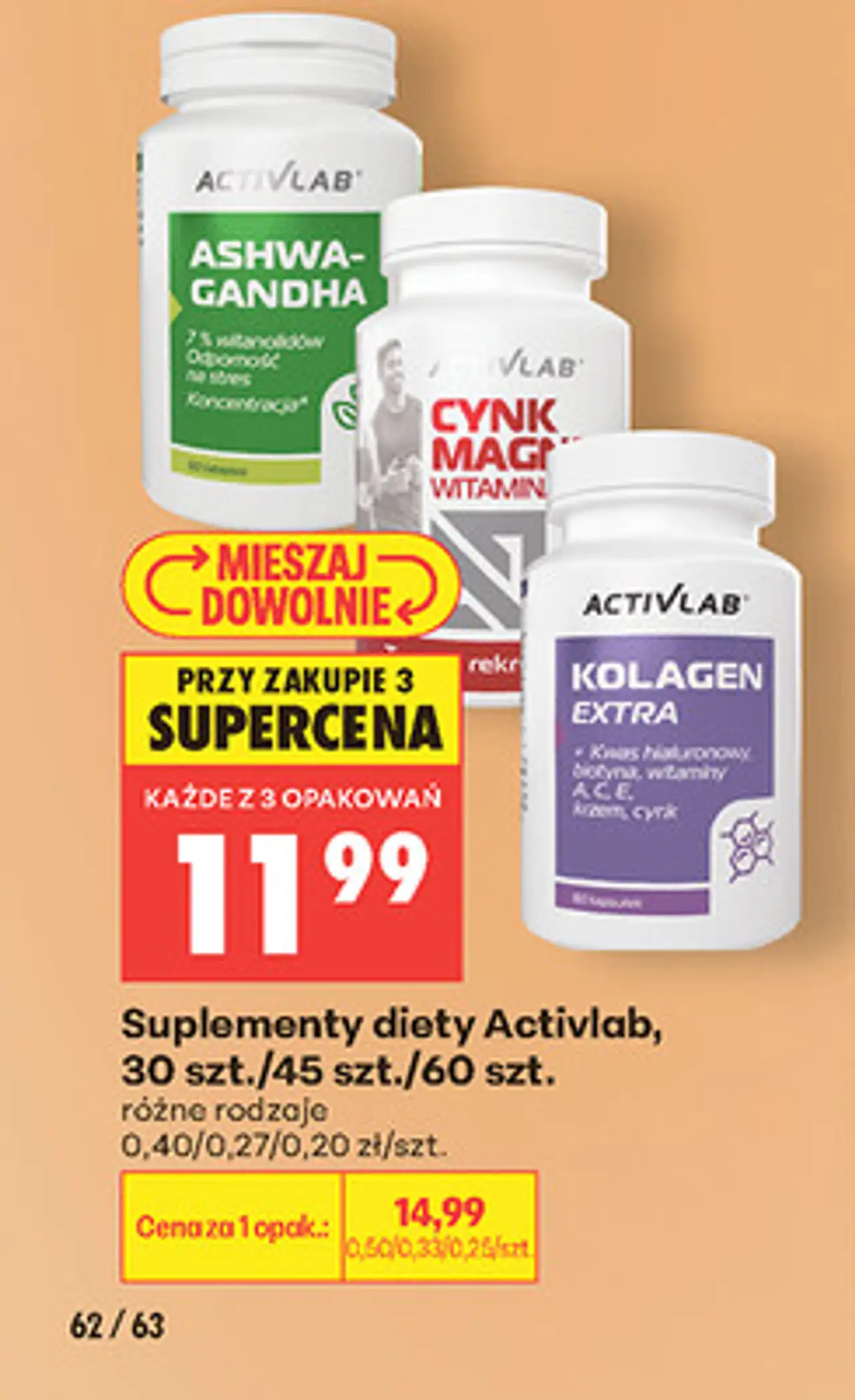 Suplementy diety Activlab, 30 szt./45 szt./60 szt.