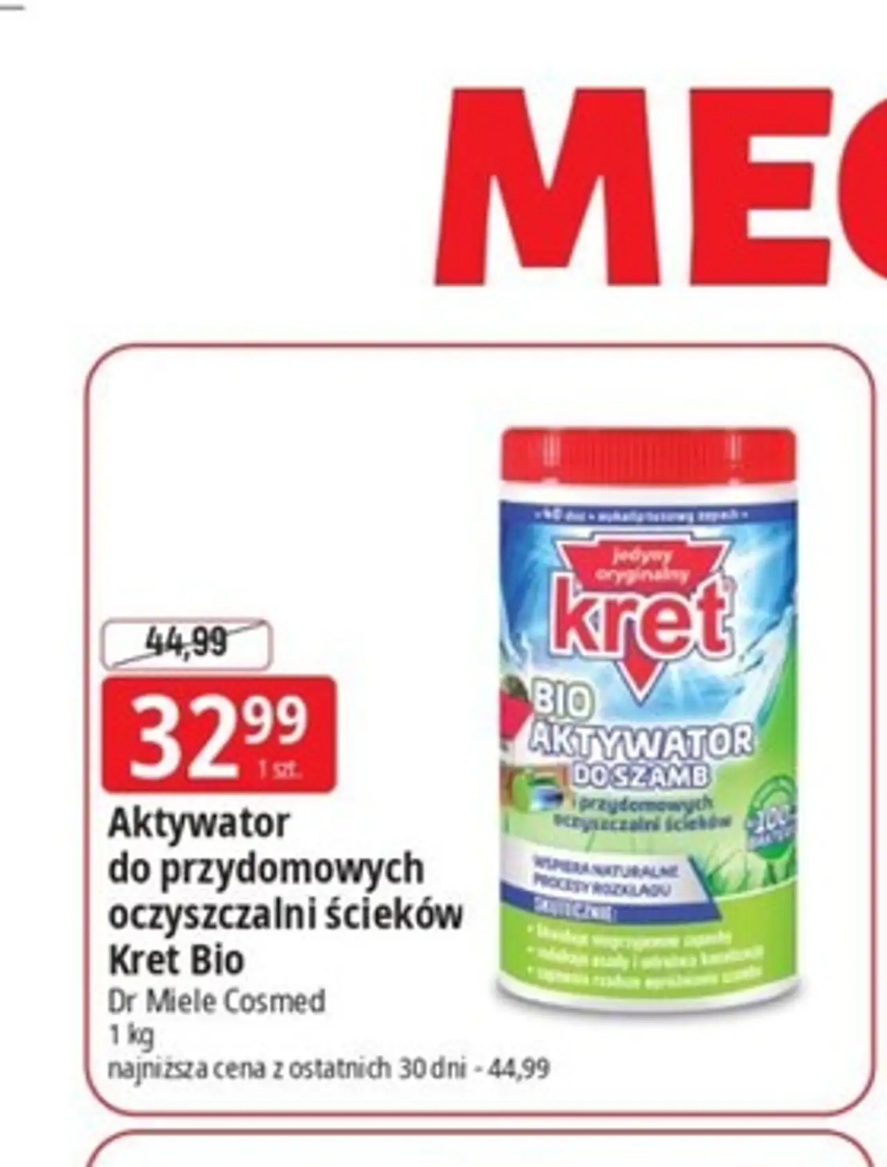 Kret Bio Aktywator do przydomowych oczyszczalni ścieków