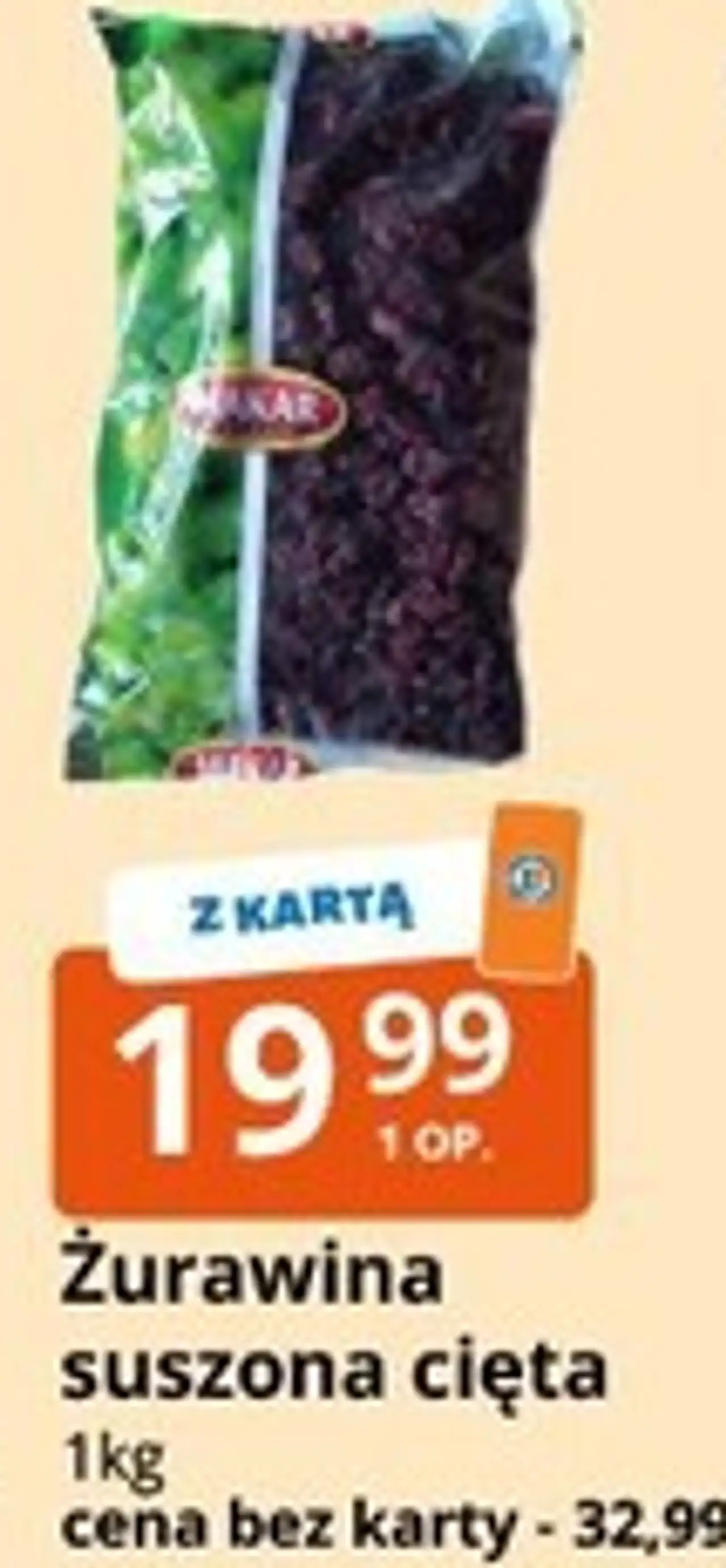 Żurawina suszona cięta Makar