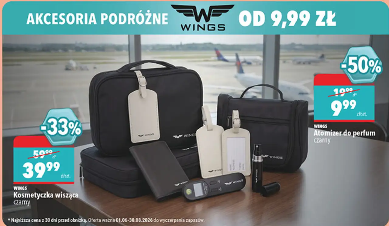 WINGS Akcesoria podróżne (Kosmetyczka wisząca / Atomizer do perfum)