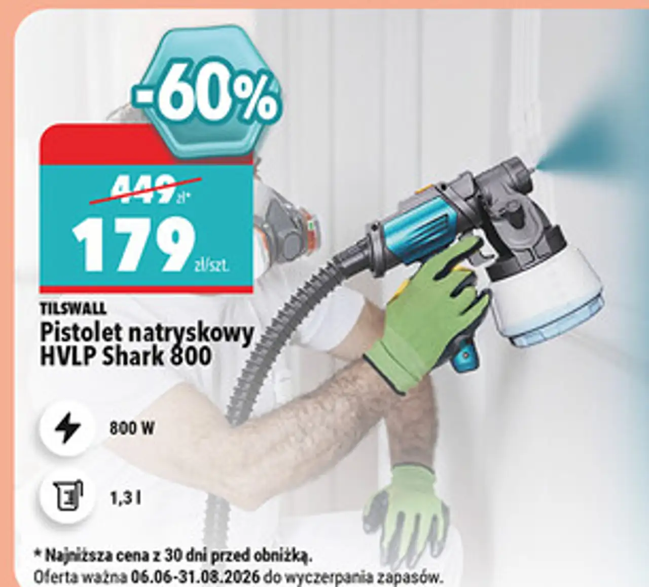 TILSWALL Pistolet natryskowy HVLP Shark 800