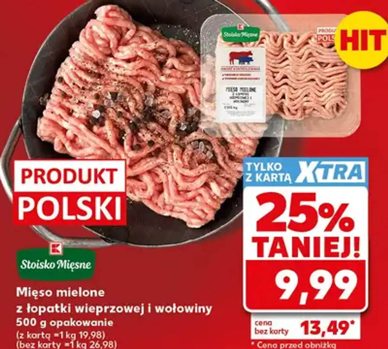 Stoisko Mięsne Mięso mielone z łopatki wieprzowej i wołowiny