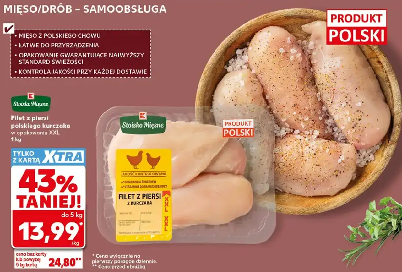 Stoisko Mięsne Filet z piersi polskiego kurczaka w opakowaniu XXL