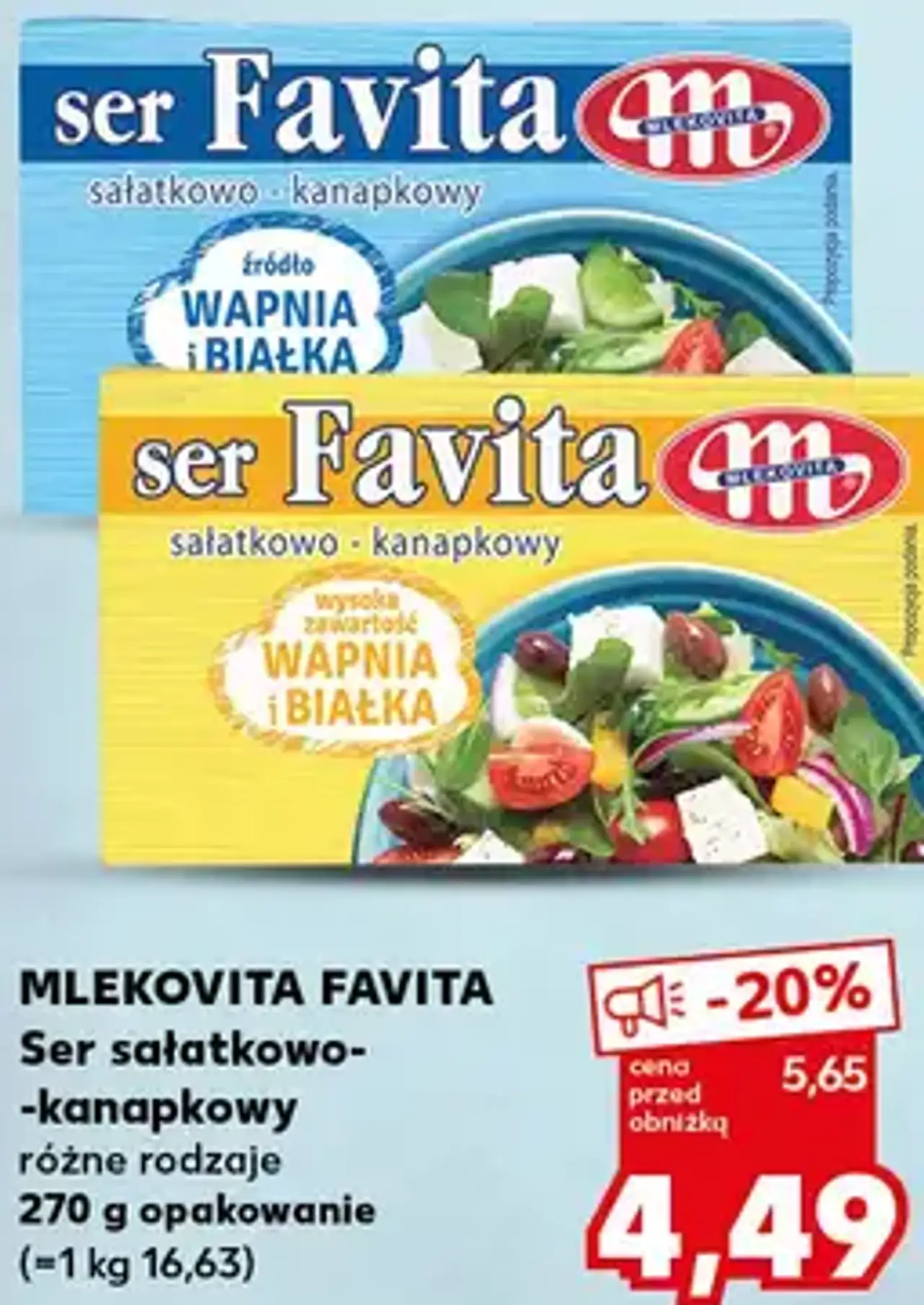 Mlekovita Favita Ser sałatkowo-kanapkowy
