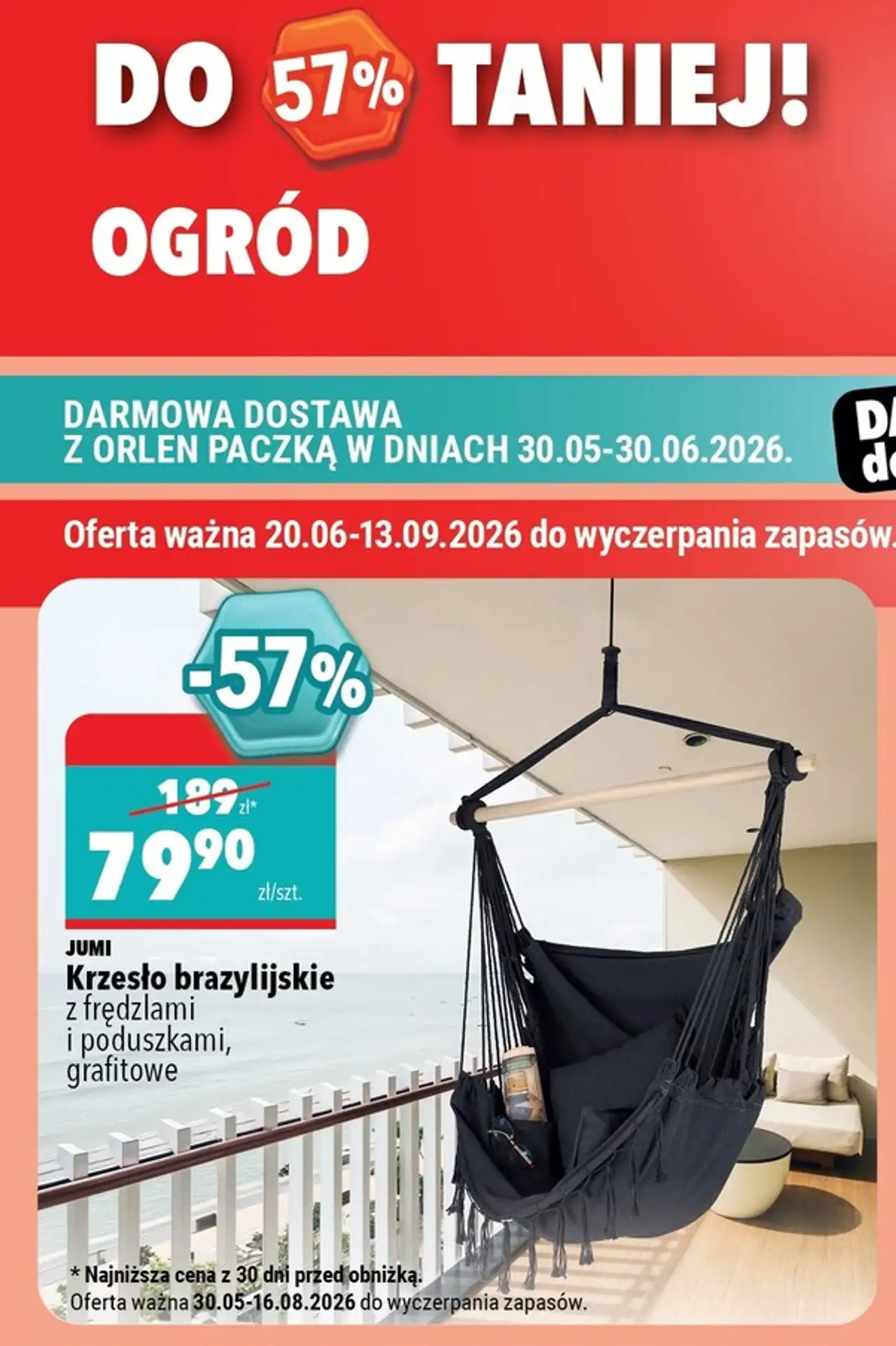 Jumi Krzesło brazylijskie z frędzlami i poduszkami, grafitowe