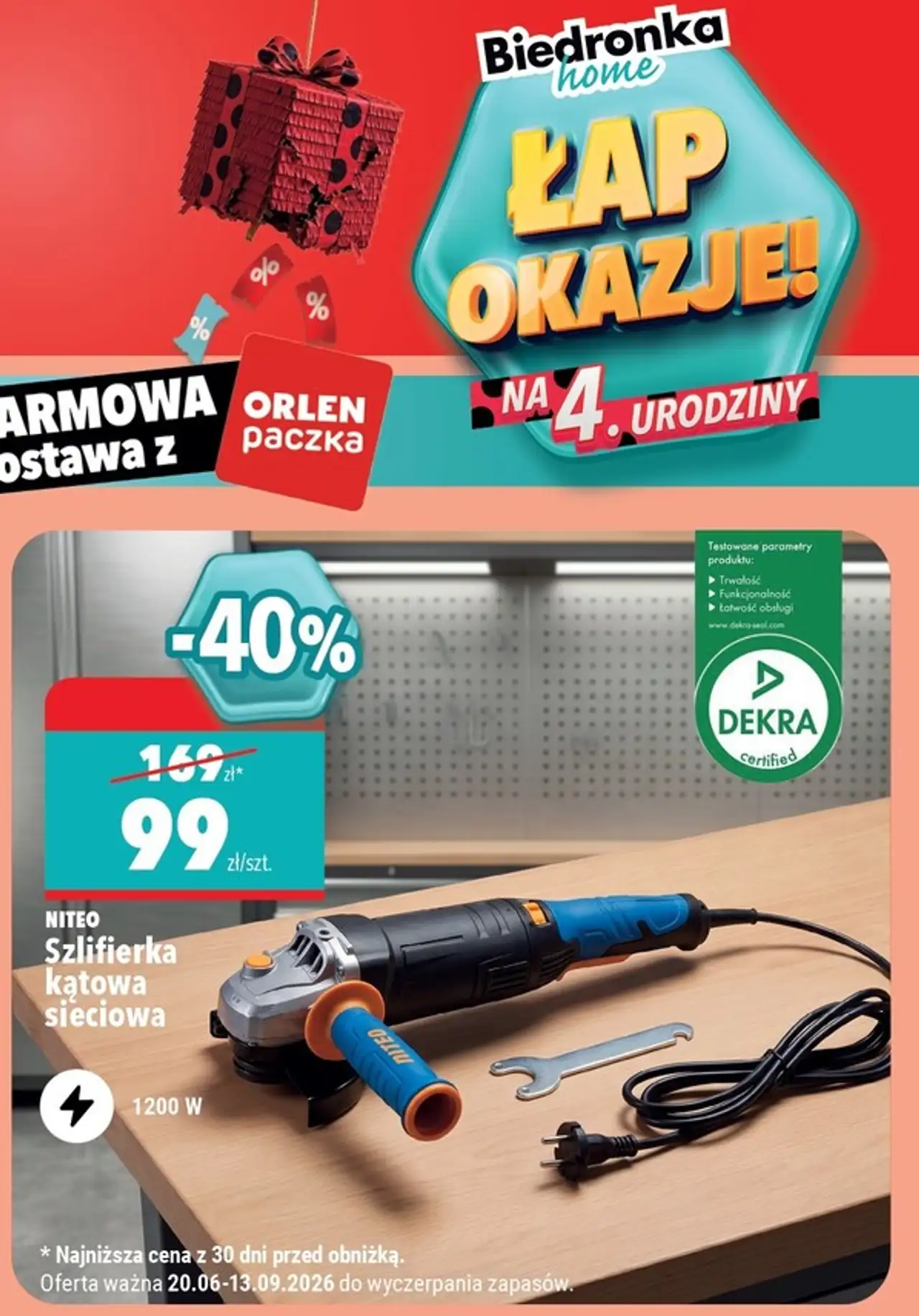 NITEO Szlifierka kątowa sieciowa