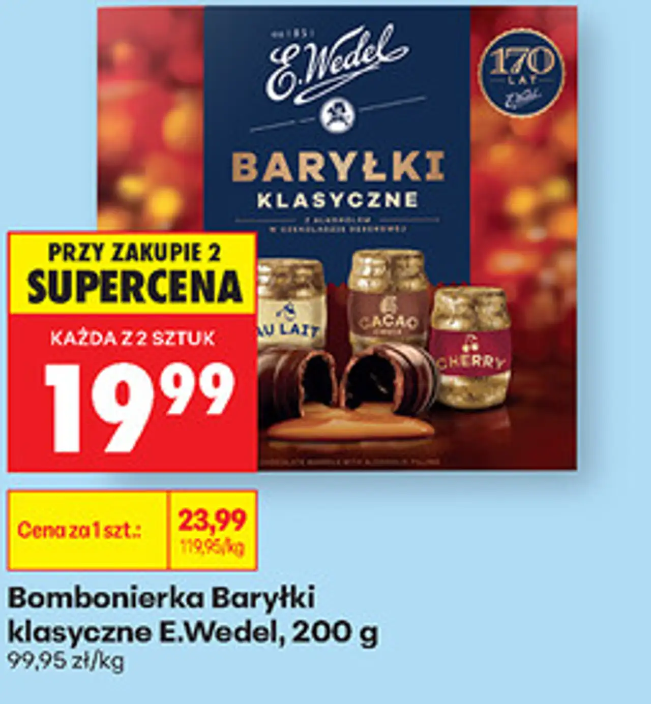 Bombonierka Baryłki klasyczne E.Wedel