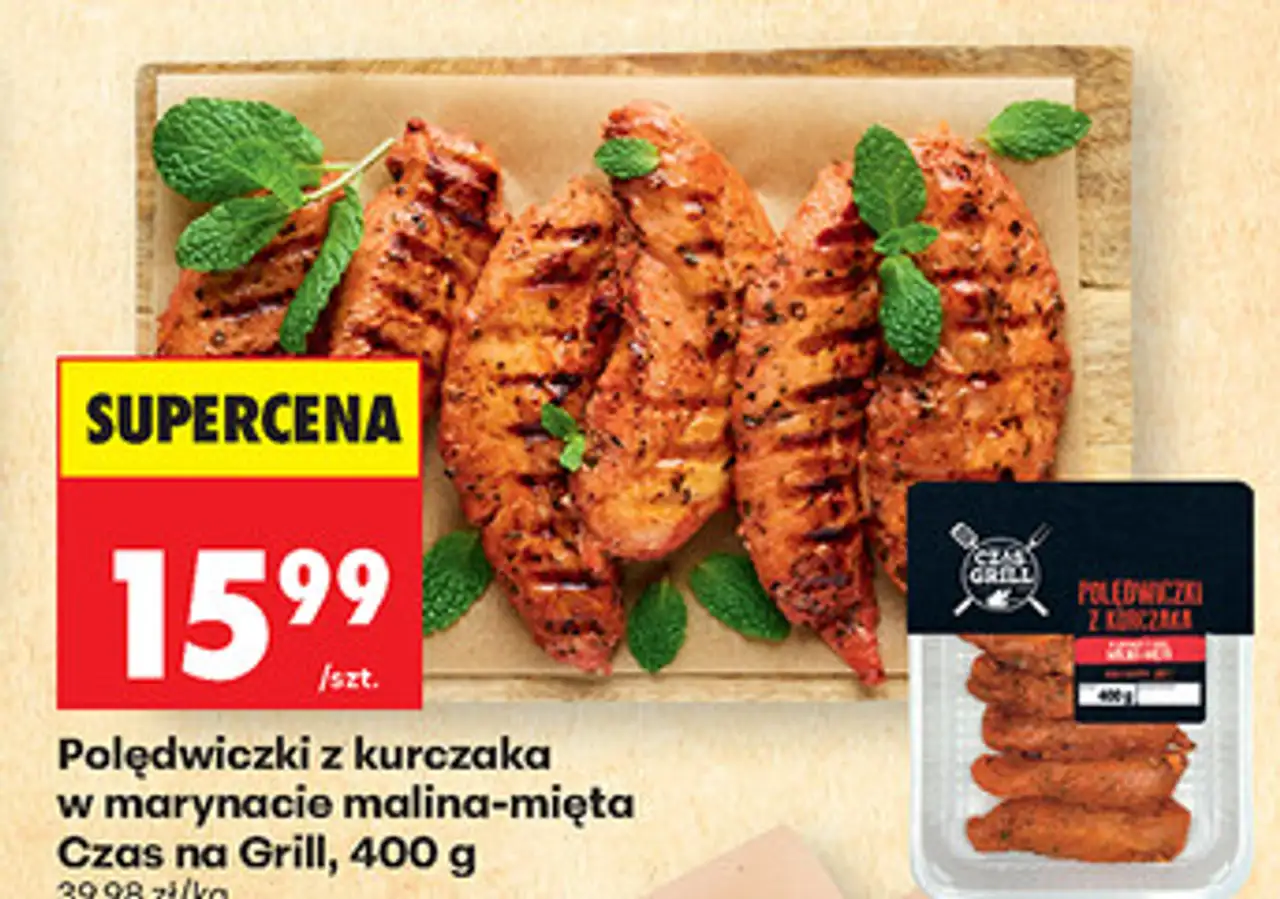 Polędwiczki z kurczaka w marynacie malina-mięta Czas na Grill