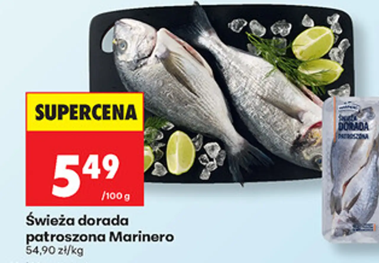 Świeża dorada patroszona Marinero