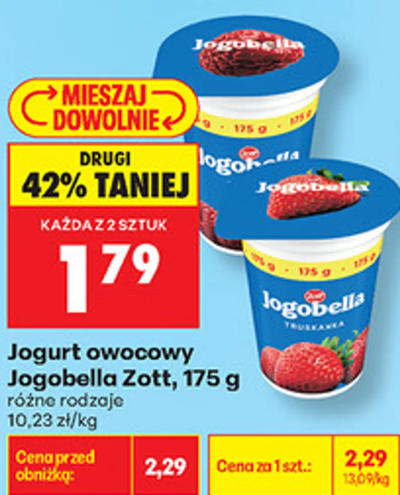 Jogurt owocowy Jogobella Zott, 175 g