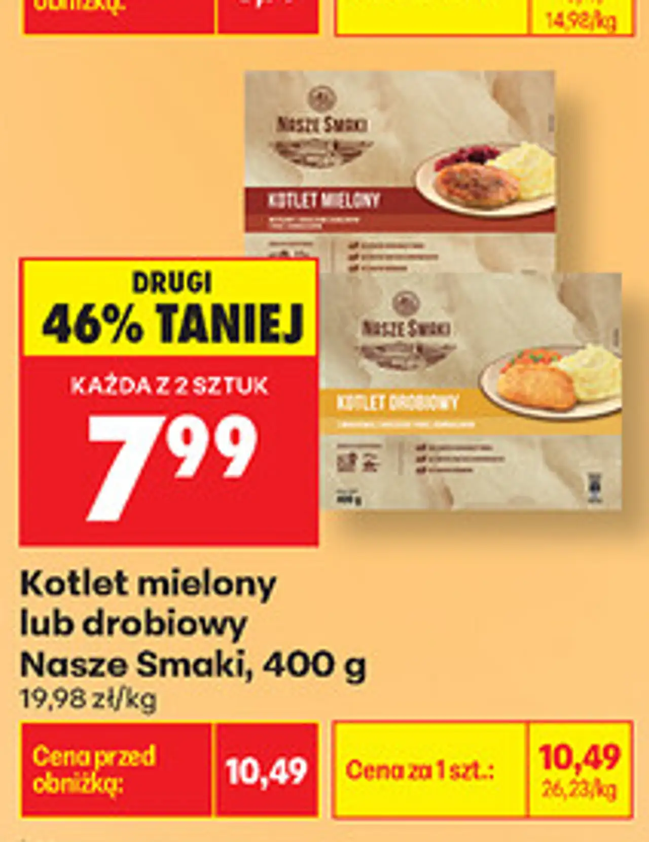 Kotlet mielony lub drobiowy Nasze Smaki
