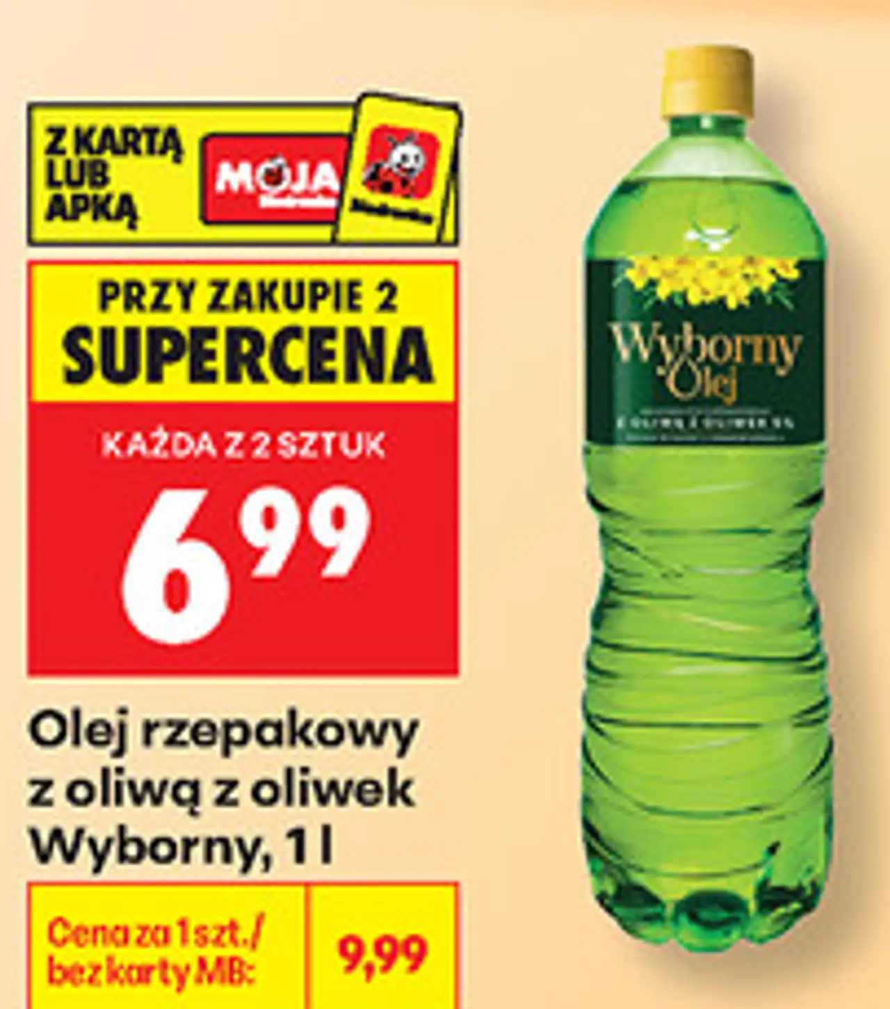 Olej rzepakowy z oliwą z oliwek Wyborny, 1 l