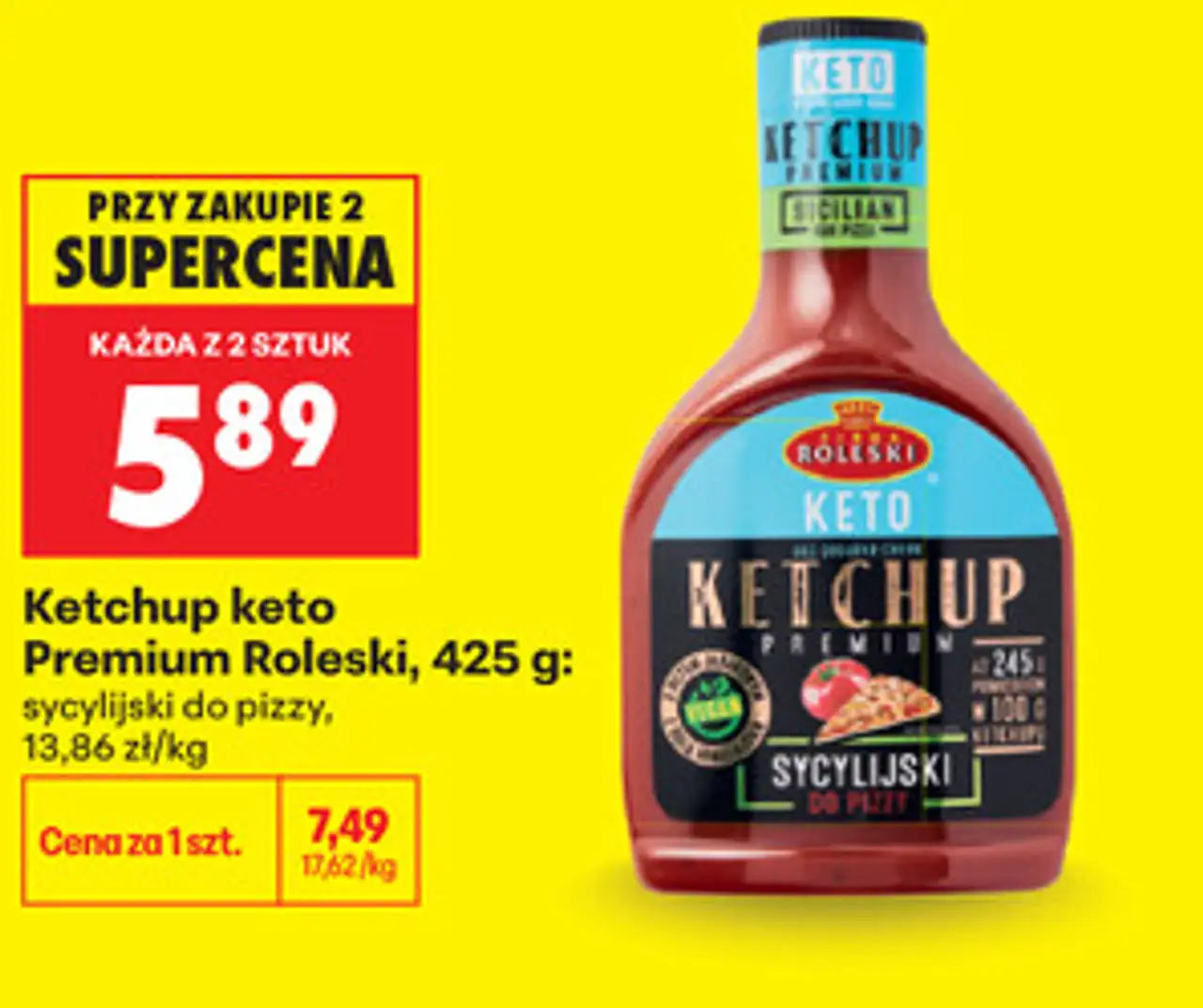 Ketchup keto Premium Roleski, 425 g