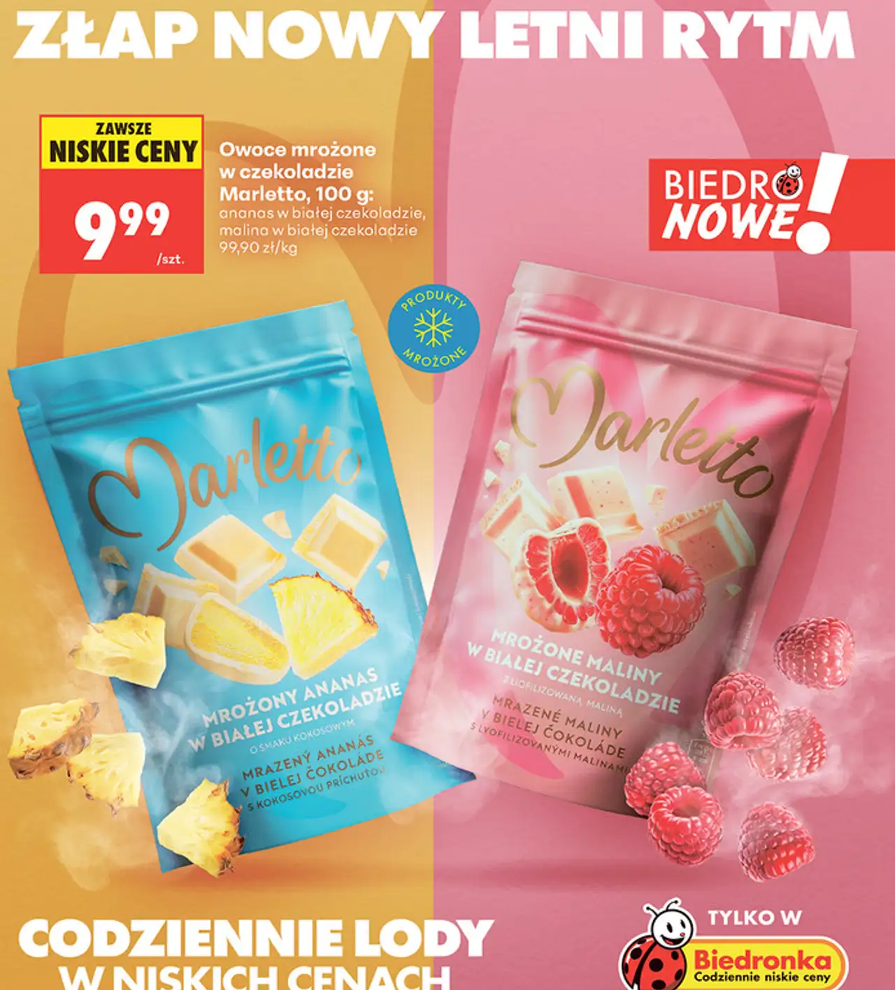 Owoce mrożone w czekoladzie Marletto