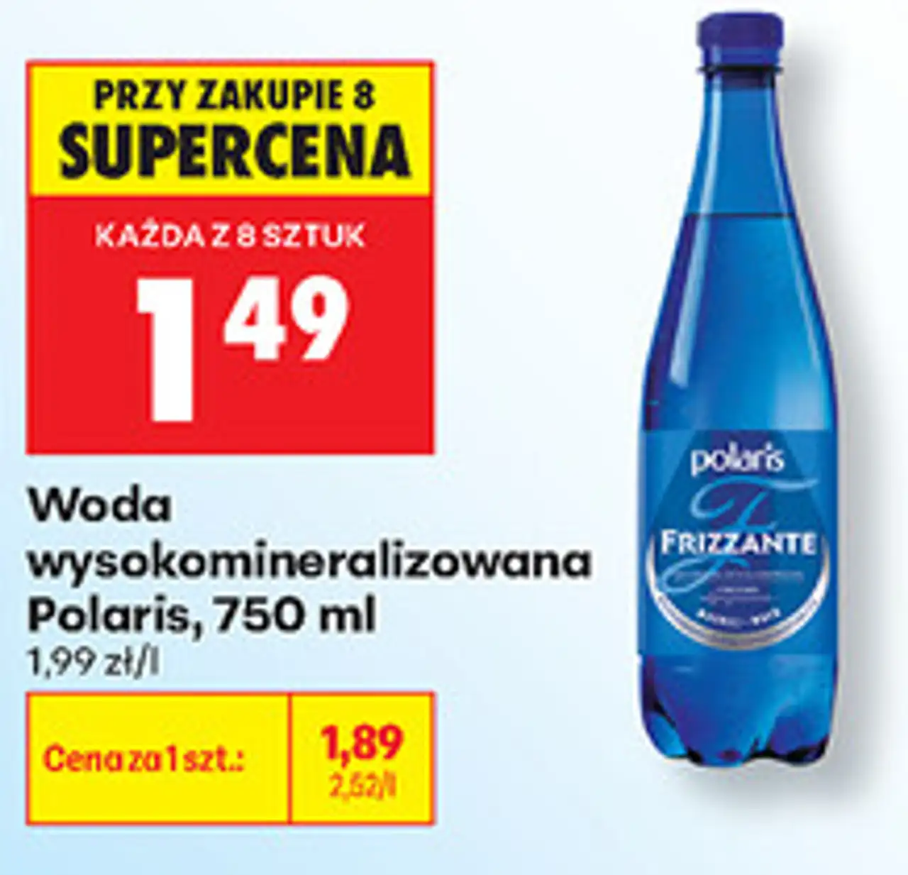 Woda wysokomineralizowana Polaris, 750 ml