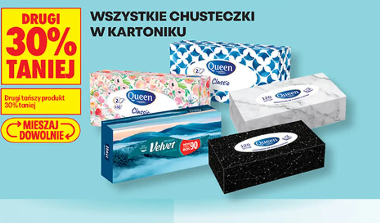 Wszystkie chusteczki w kartoniku Velvet, Queen