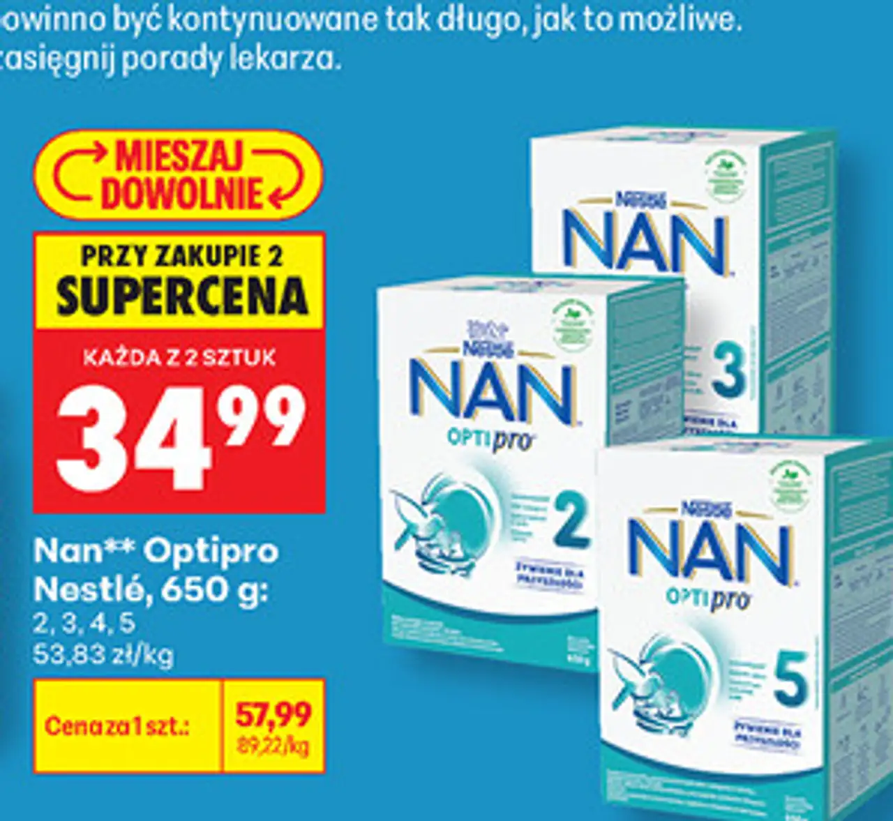 Nestlé Nan Optipro, 650 g: 2, 3, 4, 5