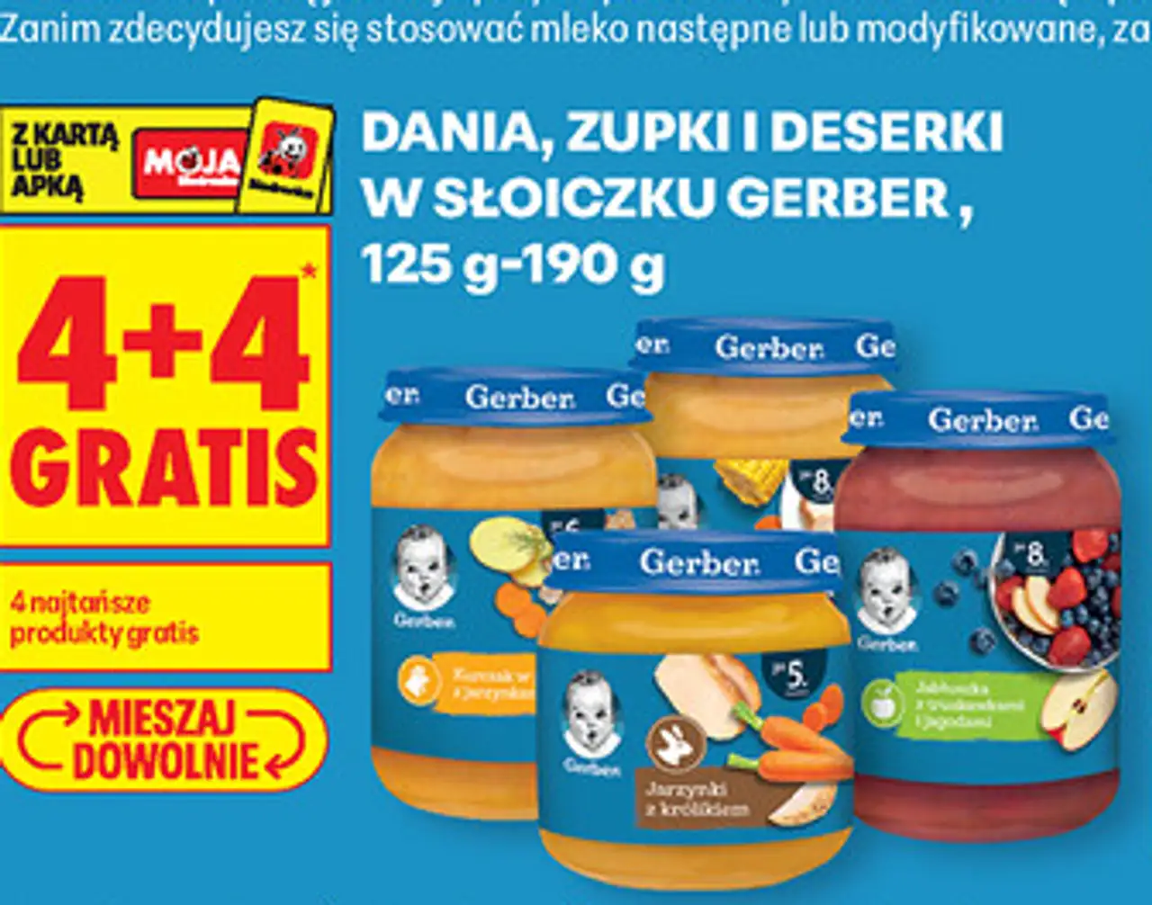 Gerber Dania, zupki i deserki w słoiczku, 125 g-190 g