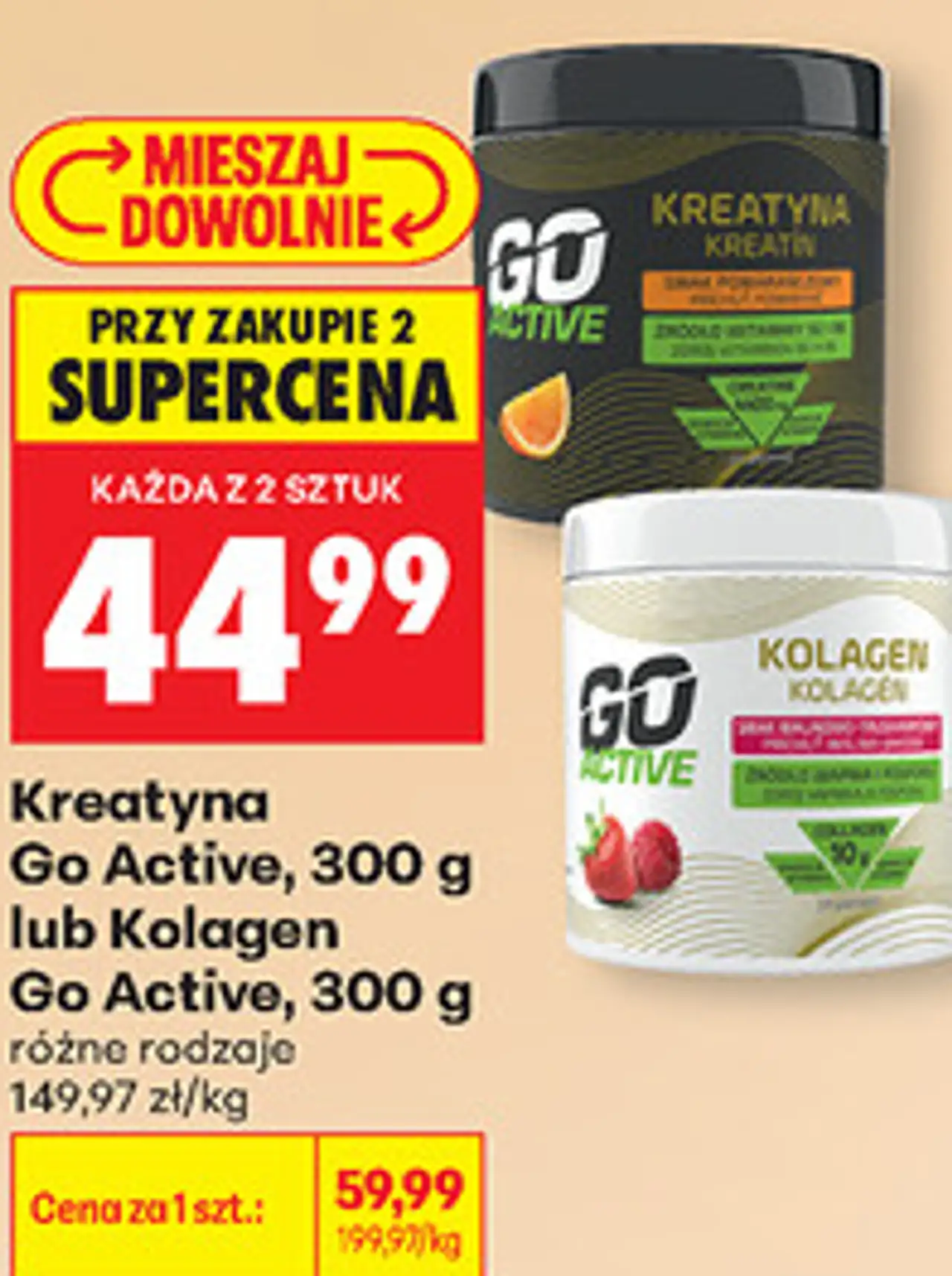 Kreatyna Go Active lub Kolagen Go Active