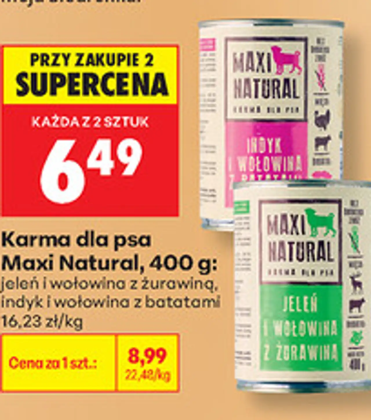Karma dla psa Maxi Natural, 400 g