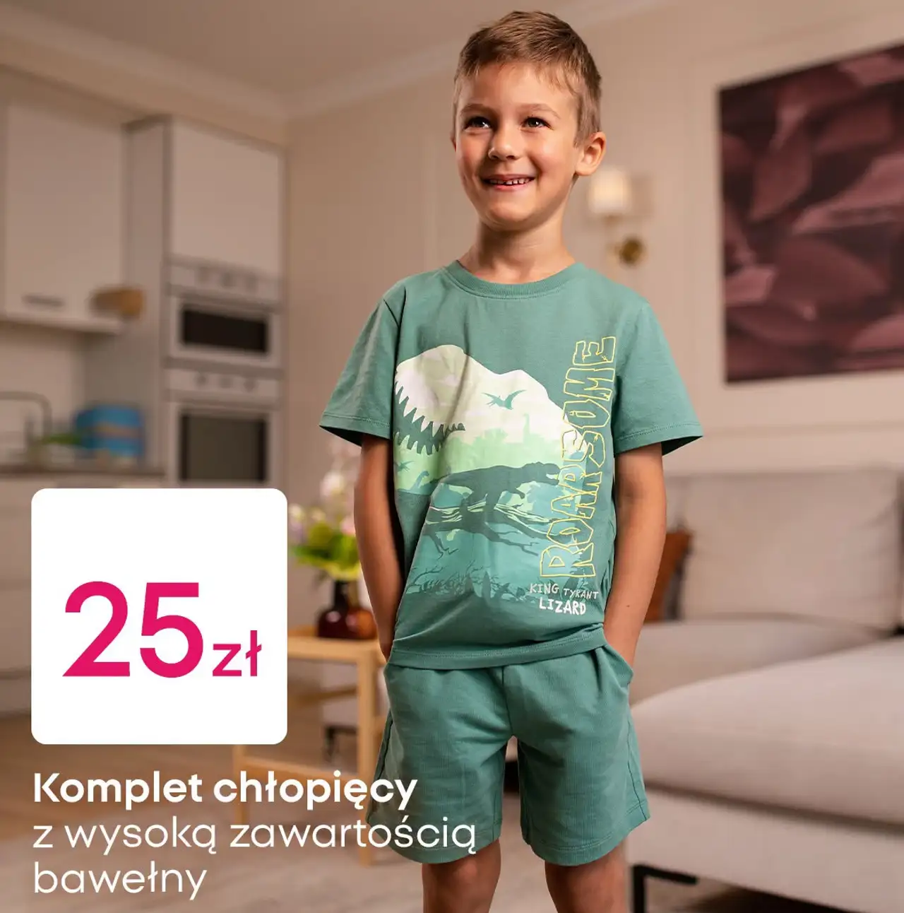 Komplet chłopięcy z wysoką zawartością bawełny
