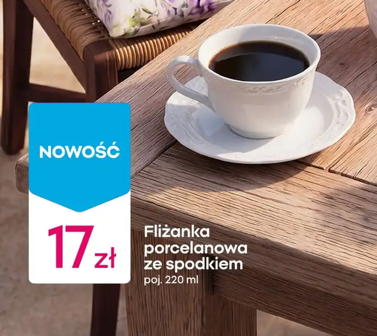 Filiżanka porcelanowa ze spodkiem