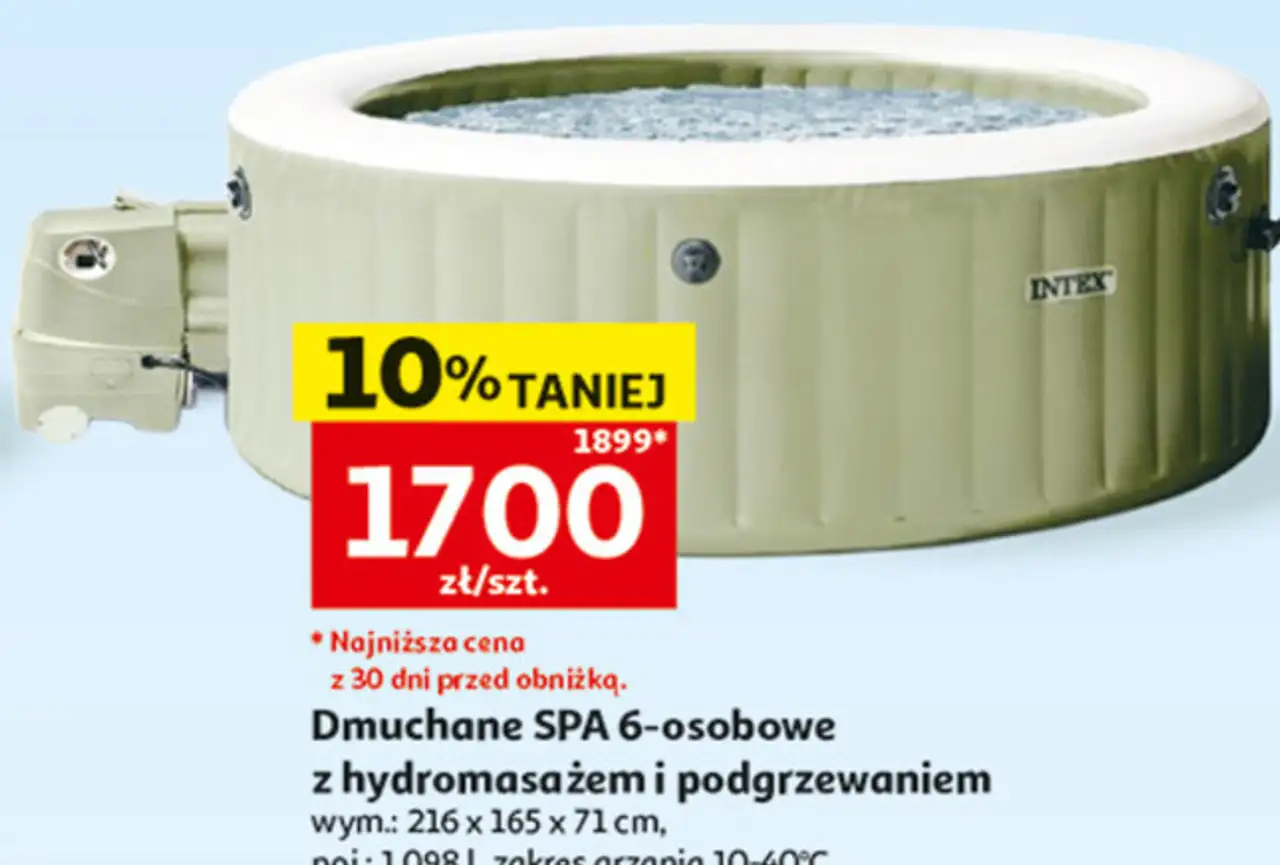 Dmuchane SPA 6-osobowe z hydromasażem i podgrzewaniem INTEX