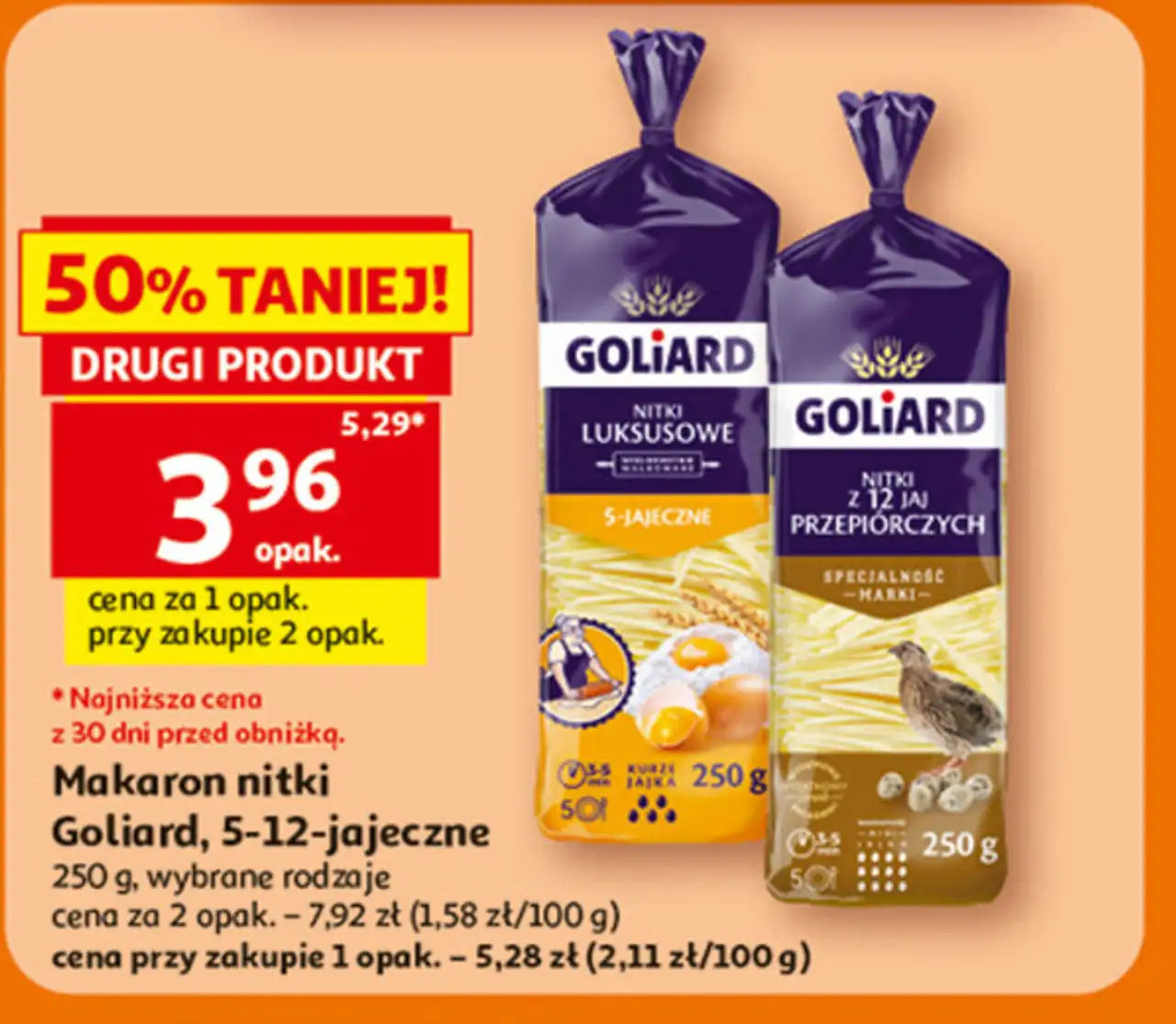 Makaron nitki 12 jaj przepiórczych Goliard