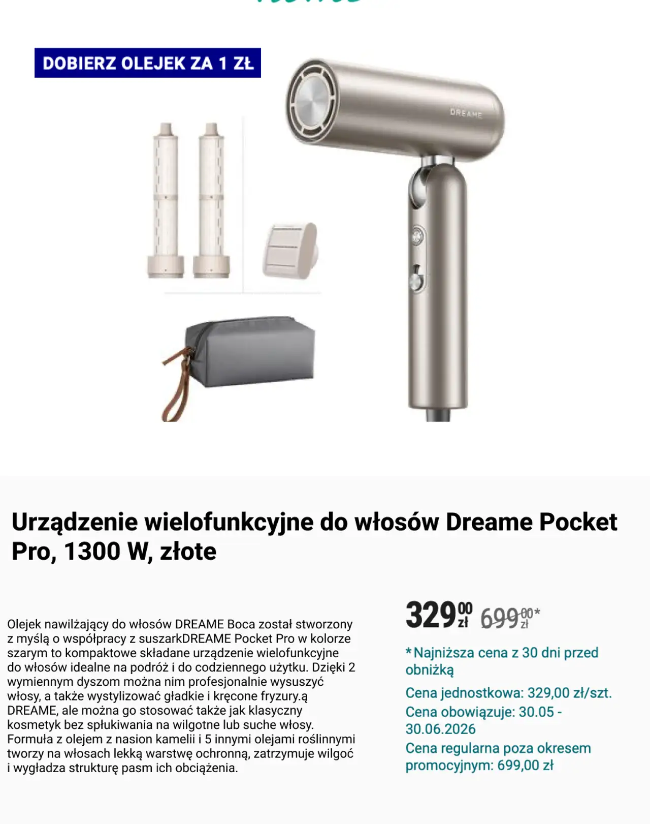Urządzenie wielofunkcyjne do włosów Dreame Pocket Pro