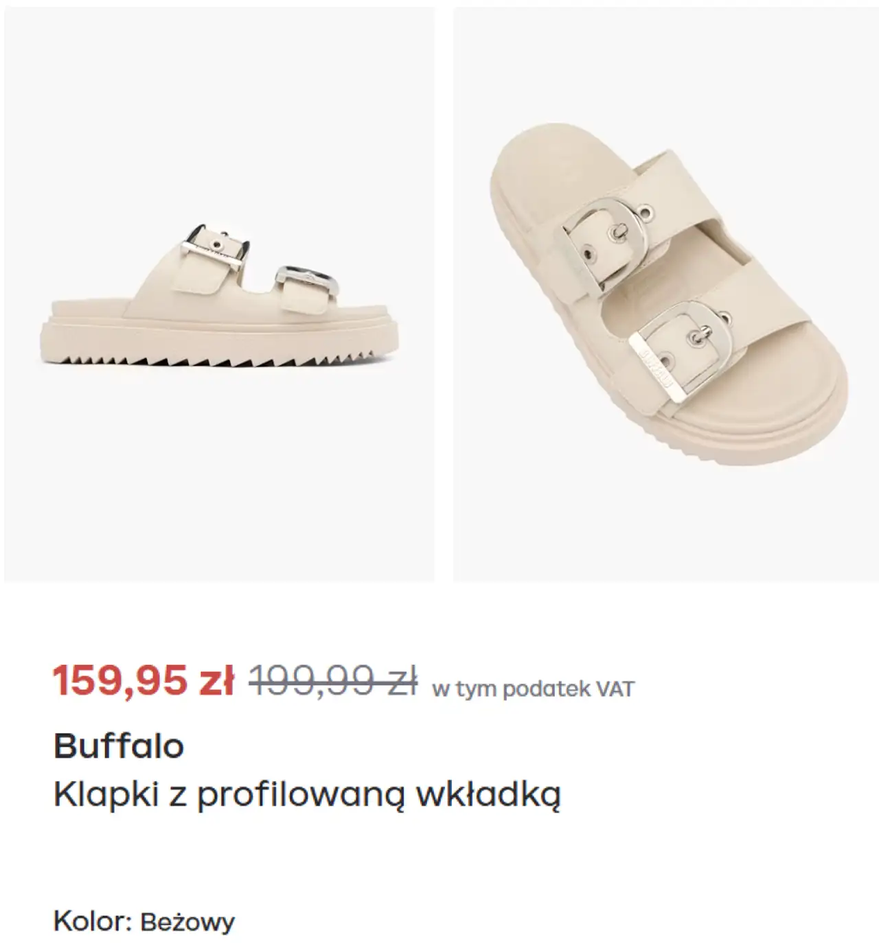 Buffalo Klapki z profilowaną wkładką