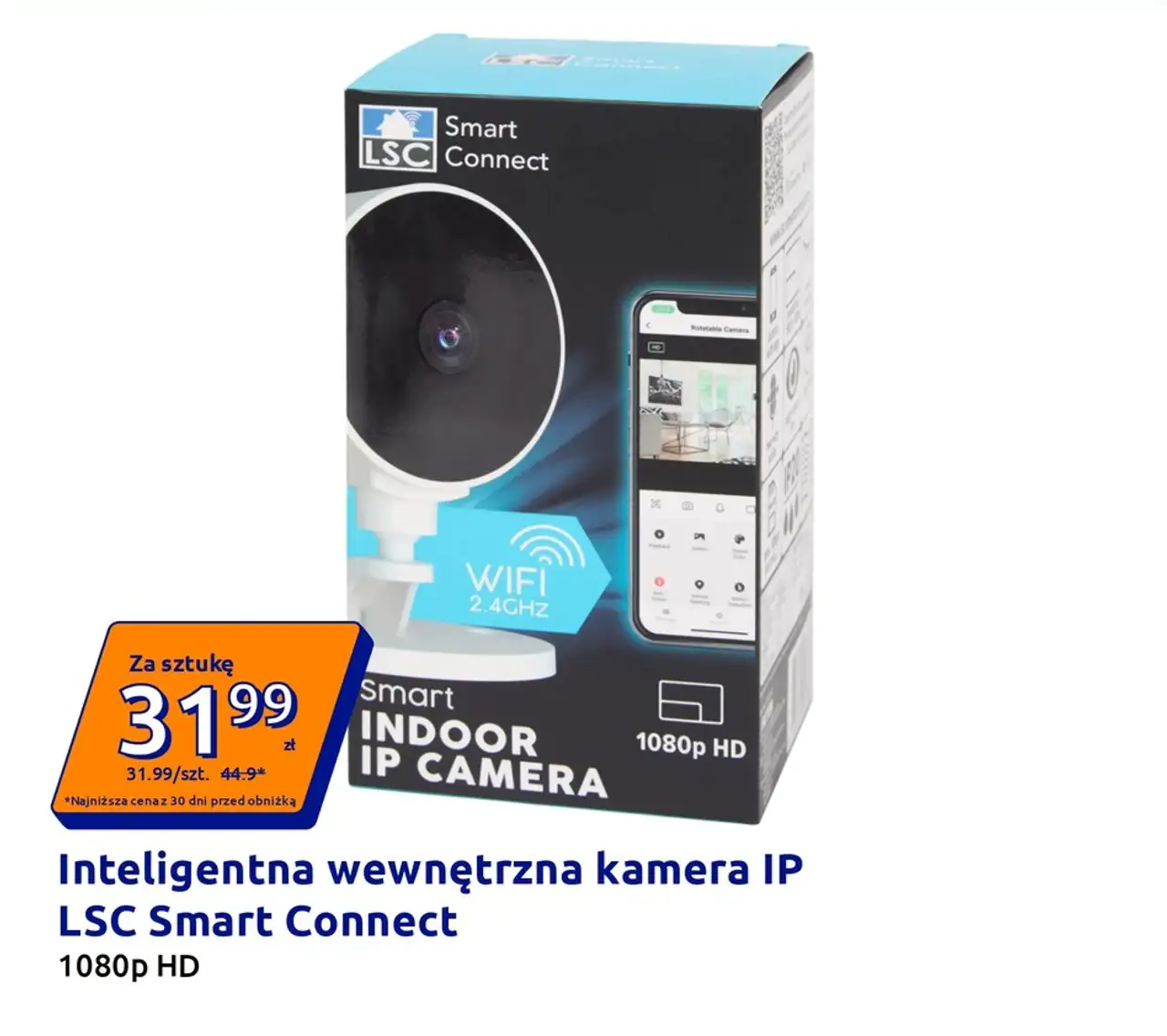 Inteligentna wewnętrzna kamera IP LSC Smart Connect 1080p HD
