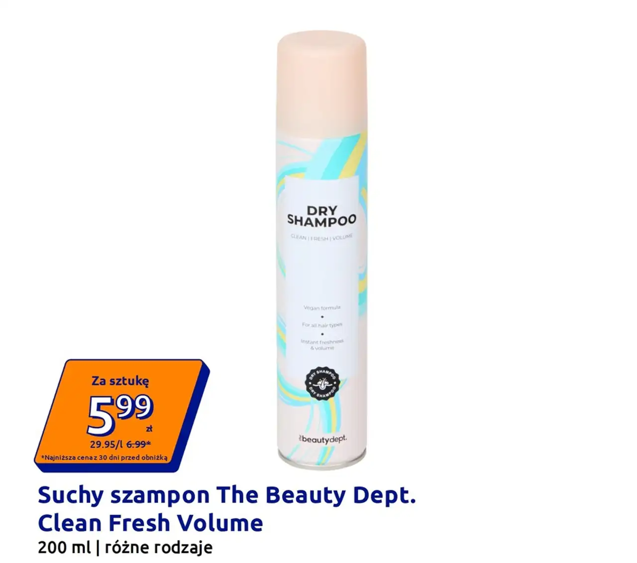 Suchy szampon The Beauty Dept. Clean Fresh Volume
