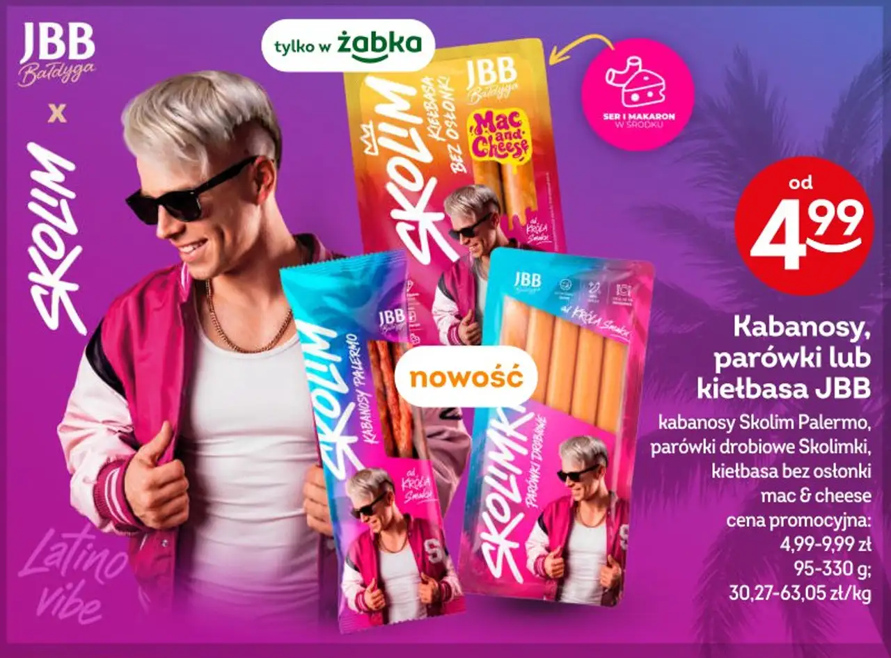 Kabanosy, parówki lub kiełbasa JBB Skolim