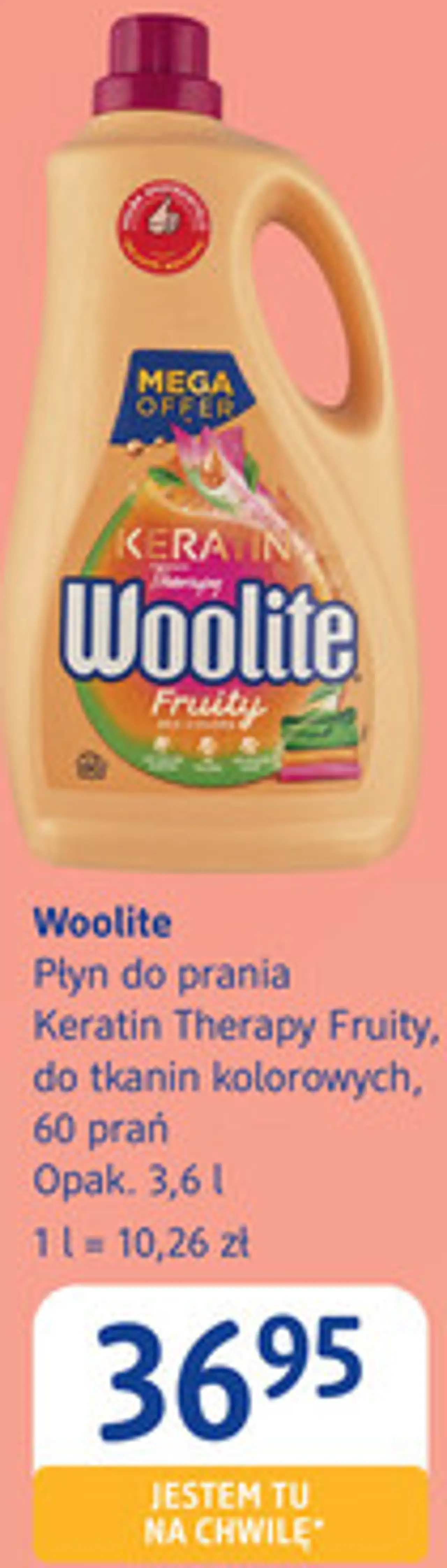 Woolite Płyn do prania Keratin Therapy Fruity