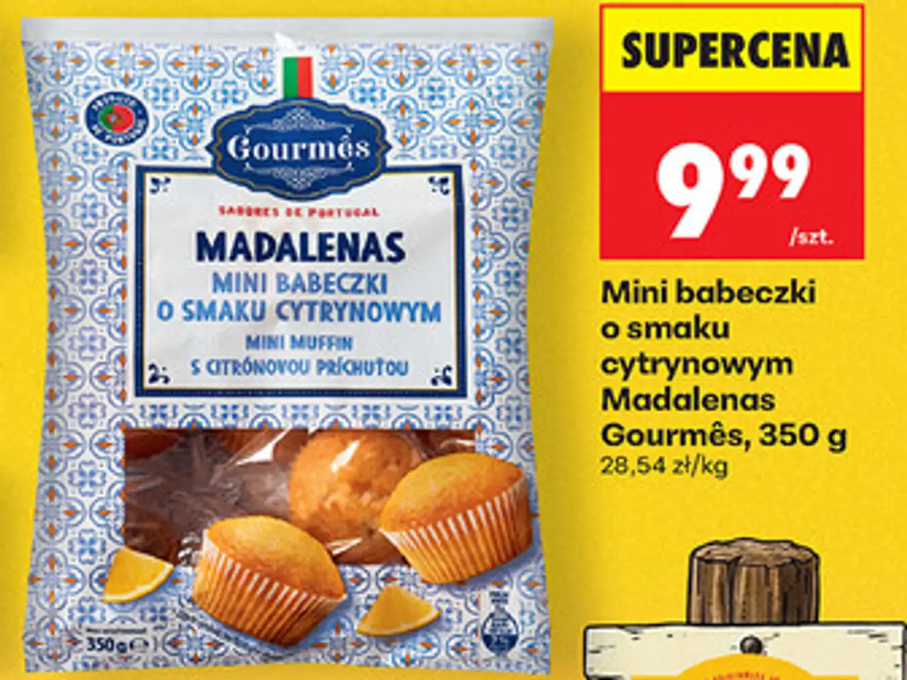 Mini babeczki o smaku cytrynowym Madalenas Gourmês